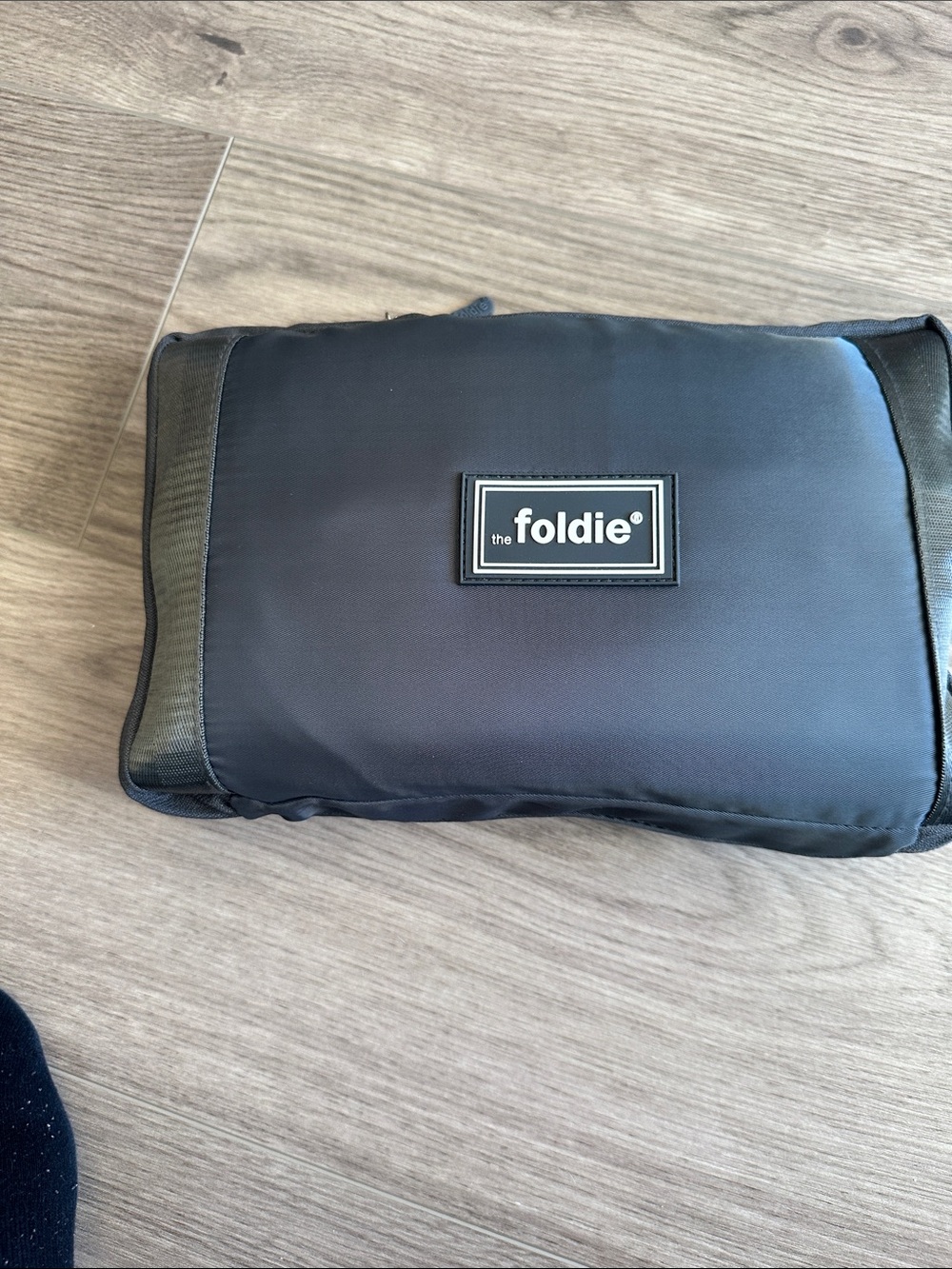 The Foldie Men's Black Toiletry Bag - Compact Travel Organizer